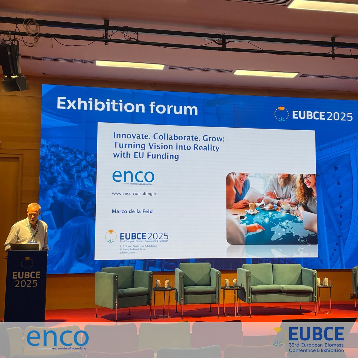 ENCO srl (@encosrl) on Twitter photo 🎤 Our General Director just rocked the stage at <a href="/EUBCE/">EUBCE - European Biomass Conference and Exhibition</a>, what a success!
Still curious about what we do? Come meet us at Stand #D5 until tomorrow!
We’ve even got our own ENCO Rubik’s cube 🧊
Because solving complex challenges takes strategy, creativity… and a bit of fun 😉
#ENCO 🎤 Our General Director just rocked the stage at <a href="/EUBCE/">EUBCE - European Biomass Conference and Exhibition</a>, what a success!
Still curious about what we do? Come meet us at Stand #D5 until tomorrow!
We’ve even got our own ENCO Rubik’s cube 🧊
Because solving complex challenges takes strategy, creativity… and a bit of fun 😉
#ENCO