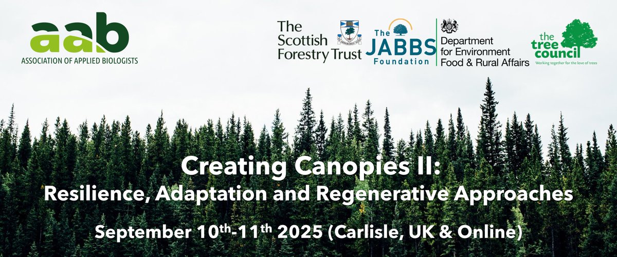 AAB @aabiologists.bsky.social (@aabiologists) on Twitter photo Join us for Creating Canopies II in Carlisle & online this September🌲
⏰Abstract deadline is this Sunday (15th)!
Find out more & submit an abstract >> web.cvent.com/event/7e93d2bc…
#creatingcanopies #AABtrees <a href="/ForestryTrust/">Scottish Forestry Trust</a> <a href="/DefraGovUK/">Defra UK</a> <a href="/TreeCouncil/">The Tree Council</a> Join us for Creating Canopies II in Carlisle & online this September🌲
⏰Abstract deadline is this Sunday (15th)!
Find out more & submit an abstract >> web.cvent.com/event/7e93d2bc…
#creatingcanopies #AABtrees <a href="/ForestryTrust/">Scottish Forestry Trust</a> <a href="/DefraGovUK/">Defra UK</a> <a href="/TreeCouncil/">The Tree Council</a>