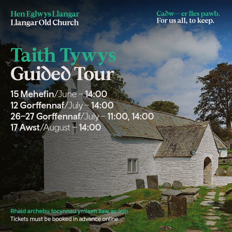 One of Wales’ hidden gems, it’s located in splendid isolation overlooking the River Dee. But what’s so valuable about it? Like nearby Rug Chapel, Llangar gives little hint of what lies within.

Join us for guided tour this Sunday: cadw.gov.wales/llangar-old-pa…
