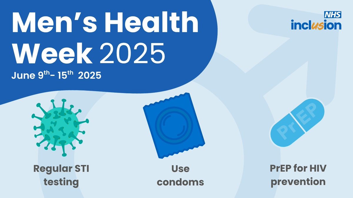 Inclusion (@inclusion_nhs) on Twitter photo This #MensHealthWeek, we're sharing services that <a href="/OpenClinicNHS/">Open Clinic NHS</a> & <a href="/LeicesterSHS/">Leicester Sexual Health</a> provide to help you look after your sexual health⭐
➡️ STI testing
➡️ Free condoms
➡️ PrEP for HIV prevention
Visit their profiles for more information, including their websites! This #MensHealthWeek, we're sharing services that <a href="/OpenClinicNHS/">Open Clinic NHS</a> & <a href="/LeicesterSHS/">Leicester Sexual Health</a> provide to help you look after your sexual health⭐
➡️ STI testing
➡️ Free condoms
➡️ PrEP for HIV prevention
Visit their profiles for more information, including their websites!
