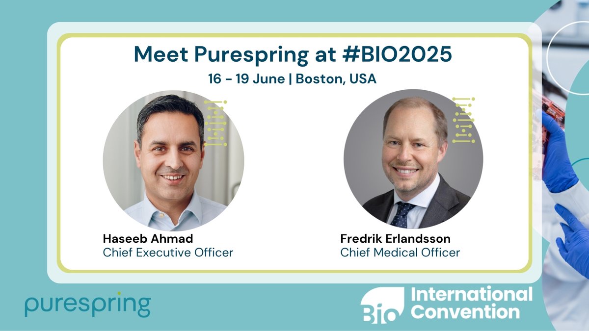 Our CEO, Haseeb Ahmad, and CMO, Fredrik Erlandsson, will be in Boston to engage in discussions on the future of #biotech at the <a href="/IAmBiotech/">Biotechnology Innovation Organization</a> (BIO) International   Convention. If you are interested in setting up a meeting, please reach out via the BIO Partnering platform.

#BIO2025