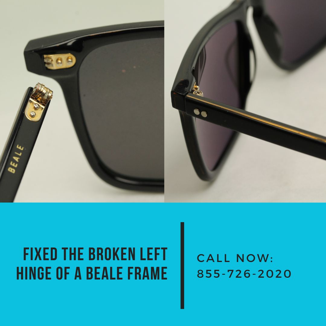 EyeGlasRepair's tweet image. Just fixed the broken left hinge of a Beale frame! 🔧👓 Eyeglass Repair USA brings expert care to every repair—quick, reliable, and hassle-free. eyeglassrepairusa.com/repairs/plasti… 

#BealeFrameRepair #EyeglassRepair #HingeFix #GlassesRepair #ClearVision #EyewearFix #EyeglassRepairUSA