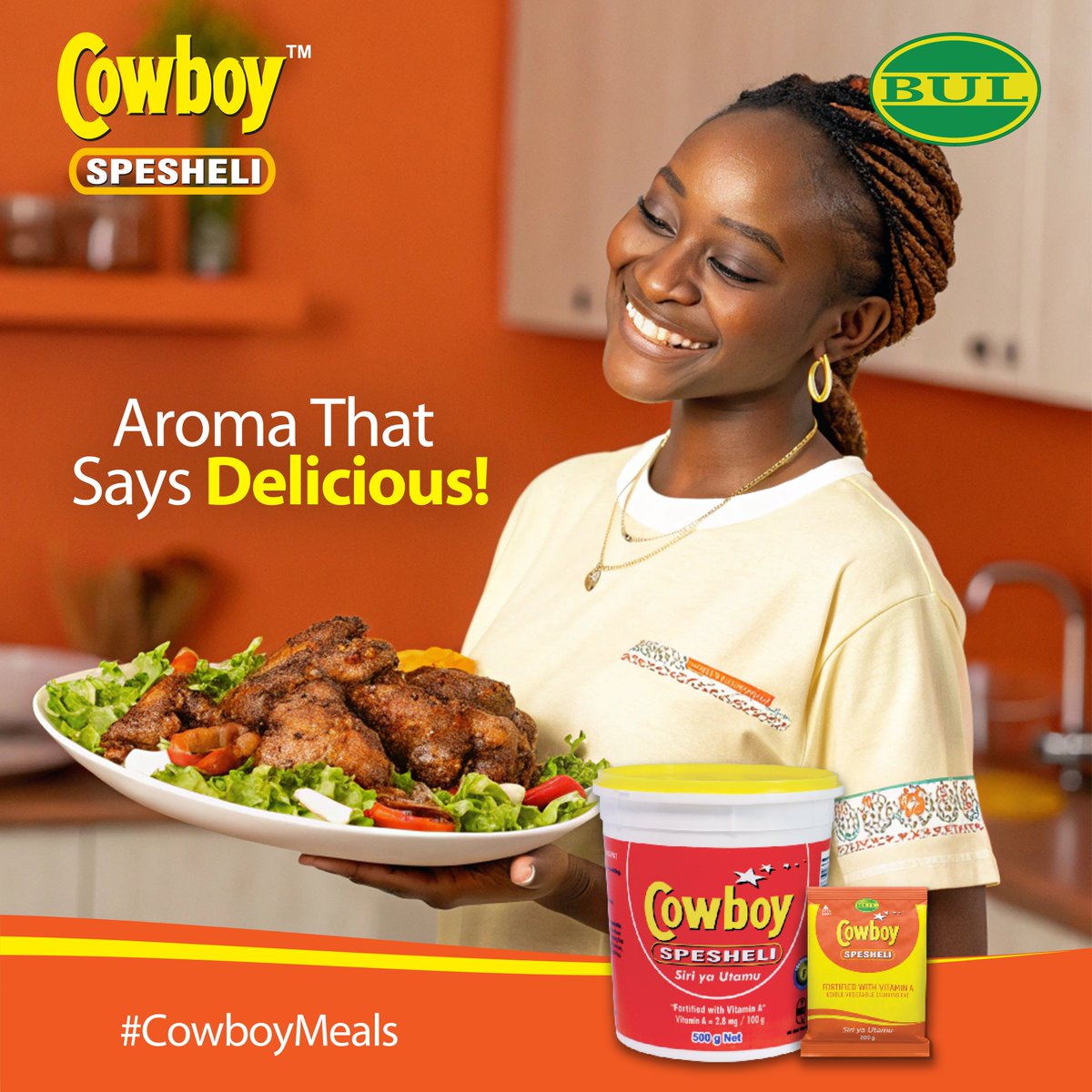 BidcoUganda's tweet image. The secret to that irresistible aroma is Cowboy rich flavour in every bite! 😋🍛

#AromaYouCanTaste #CowboyMeals