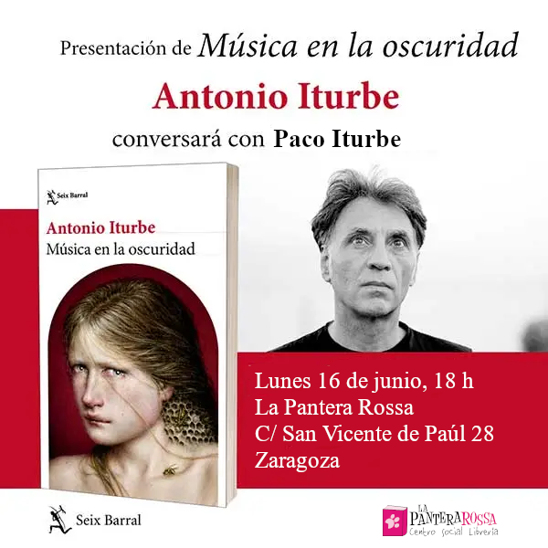 Antonio Iturbe (@antonioiturbe9) on Twitter photo La música de los libros me lleva el próximo lunes 16/06 a la combativa librería Pantera Rossa de Zaragoza. Hablaremos del lugar donde se juntan el Ebro y el Jalón, y también de los ríos que se bifurcan adentro. Me acompañará Paco Iturbe, buscador de fuentes. <a href="/LaPanteraRossa/">La Pantera Rossa</a> La música de los libros me lleva el próximo lunes 16/06 a la combativa librería Pantera Rossa de Zaragoza. Hablaremos del lugar donde se juntan el Ebro y el Jalón, y también de los ríos que se bifurcan adentro. Me acompañará Paco Iturbe, buscador de fuentes. <a href="/LaPanteraRossa/">La Pantera Rossa</a>