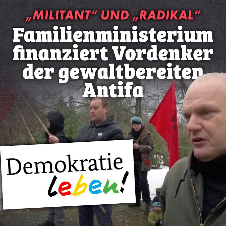 Das Familienministerium finanziert über „Demokratie leben!“ eine zentrale Figur der Antifa-Szene: Bernd Langer, der sich selbst als „militant“ und „radikal“ bezeichnet, bot Rundgänge an – gefördert mit Steuergeld.
nius.de/politik/news/m…