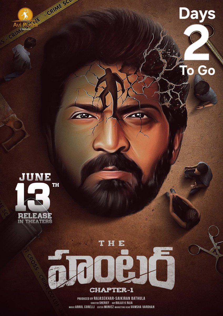 freedommediaPR's tweet image. #TheHunter 2 Days To Go..
📽 #TheHunterChapter1
⭐#Vaibhav
#TanyaHope
#nanditaswetha
#SaraswathiMenon
🚩#AviRudraCreations
💰#Rajasekhar #SaiKiranBathula 
🎬#Sherief

#TheHunterOn13thJune

Hunting On 13th June In Theaters..