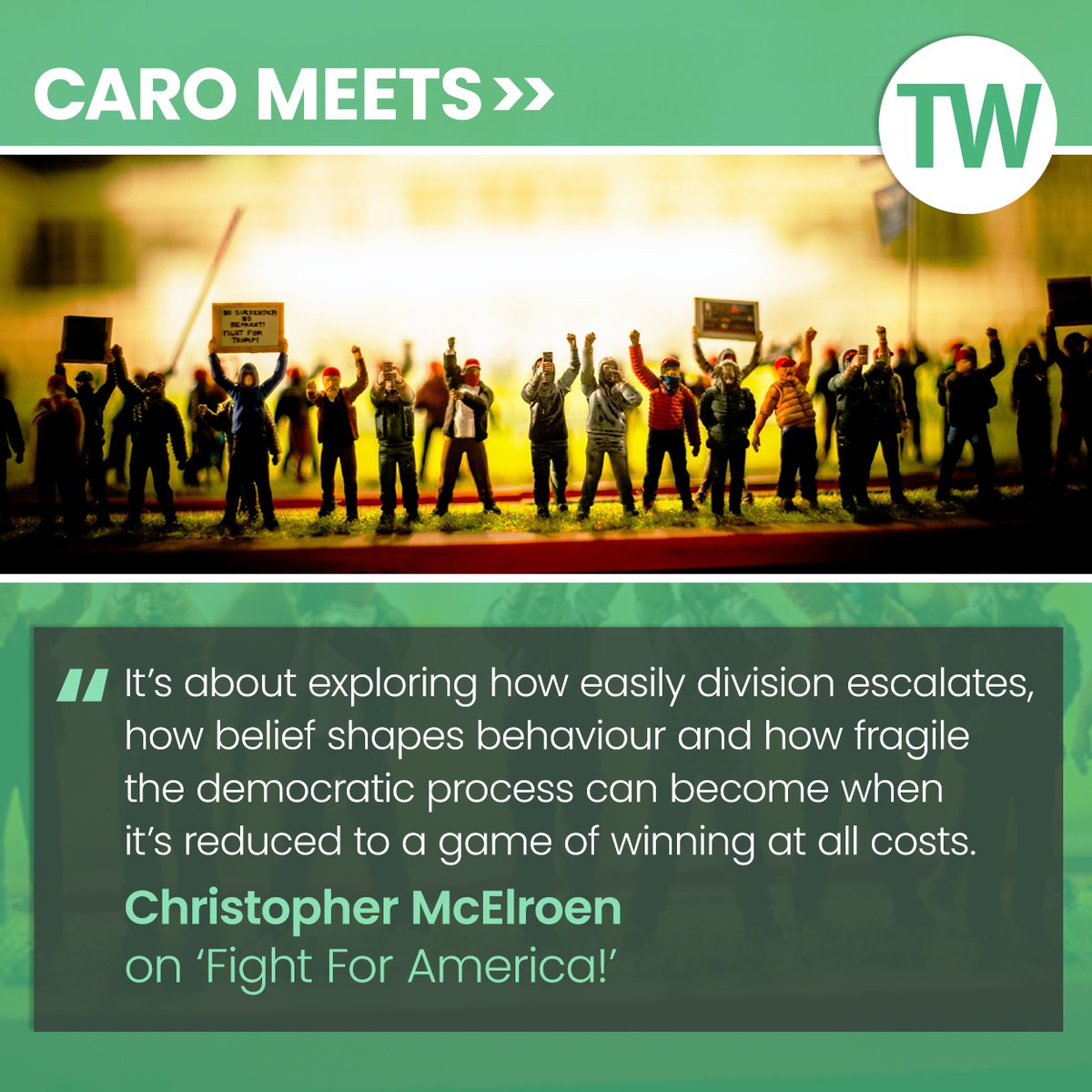 Our latest Caro Meets Q&amp;A is with Christopher McElroen, director of immersive tabletop wargame event 'Fight For America!', on at Stone Nest from 11 Jun-7 Jul.

Read the Q&amp;A here: bit.ly/3ZWw9xc

<a href="/StoneNest_LDN/">StoneNest</a>