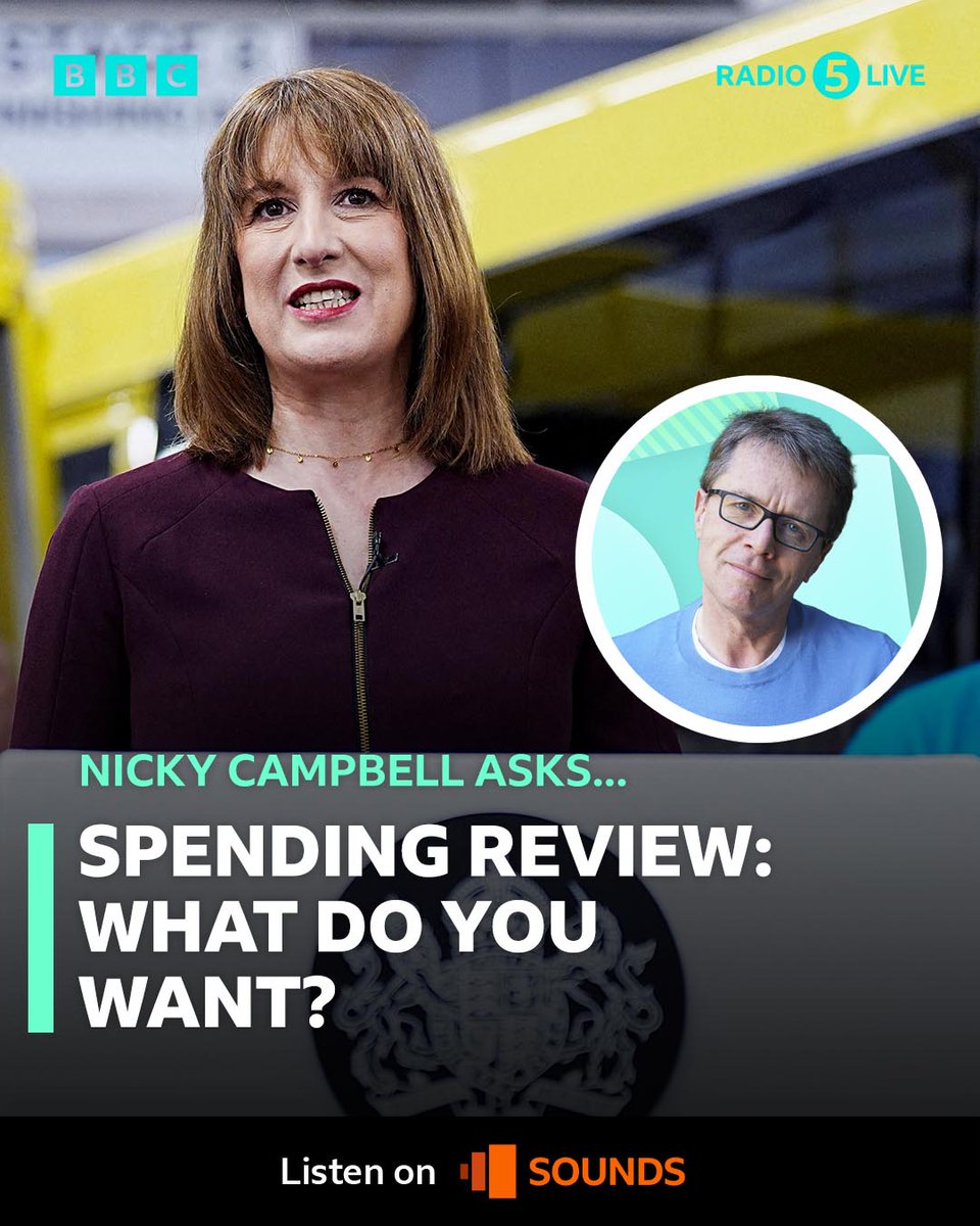 The Chancellor will deliver her Spending Review later, setting out the budget for government departments for the next few years.

NHS, housing, defence, transport, policing, criminal justice system, education... what do you need?

Nicky Campbell asks: Spending Review: what do you