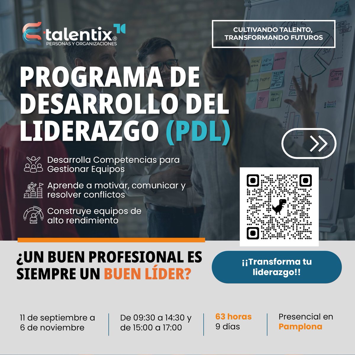 ¿Tu liderazgo necesita actualización? Nuestro Programa de Desarrollo del Liderazgo (PDL) te da las herramientas. Y ahora, ¡30% DE DESCUENTO si te inscribes ANTES del 30/07!🚀 #Oferta
🔗 Aprovecha tu descuento aquí: talentix.es/curso/1252/pro… #Liderazgo #Formacion #Talentix #Pamplona
