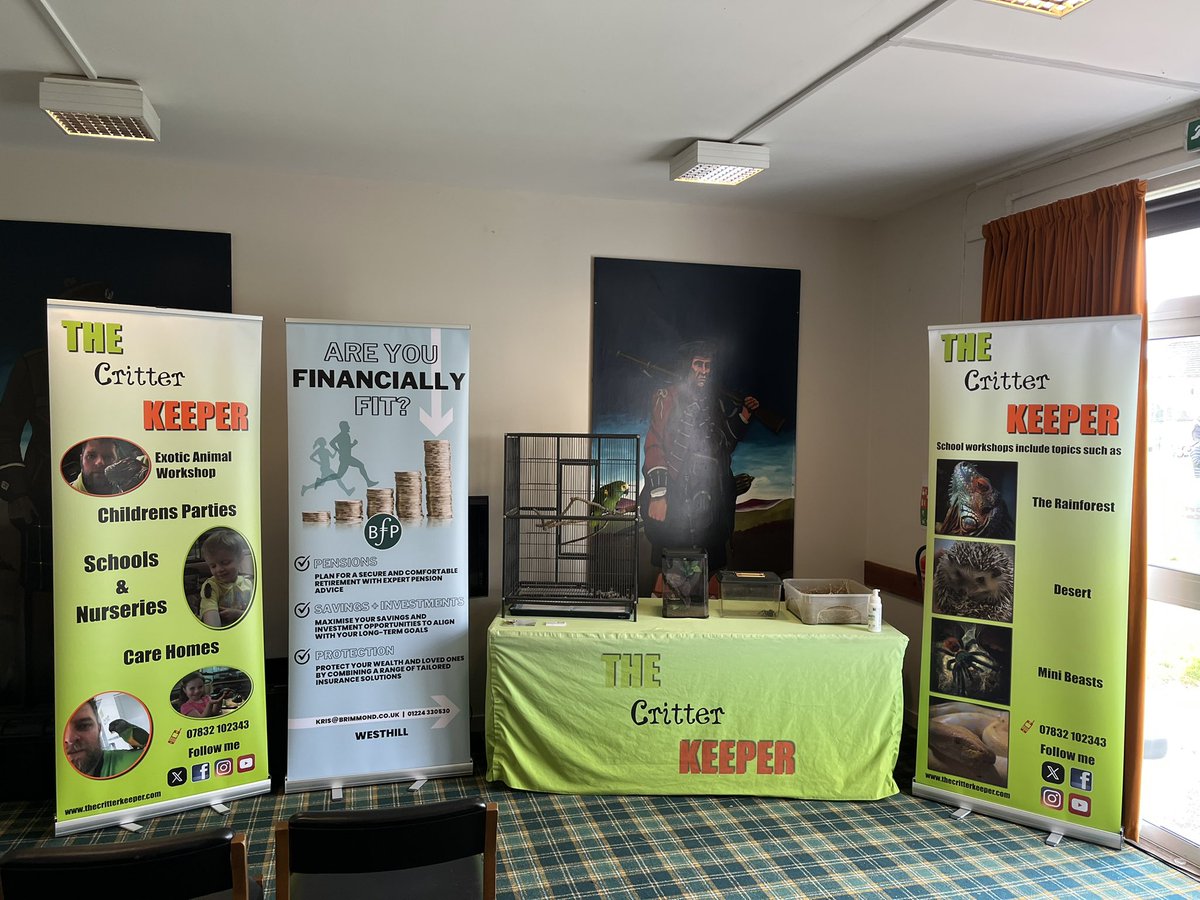 T_CritterKeeper's tweet image. All set up &amp;amp; raring to go at Kidsout 2025
This year I’m sponsored by Brimmond Financial Planning.