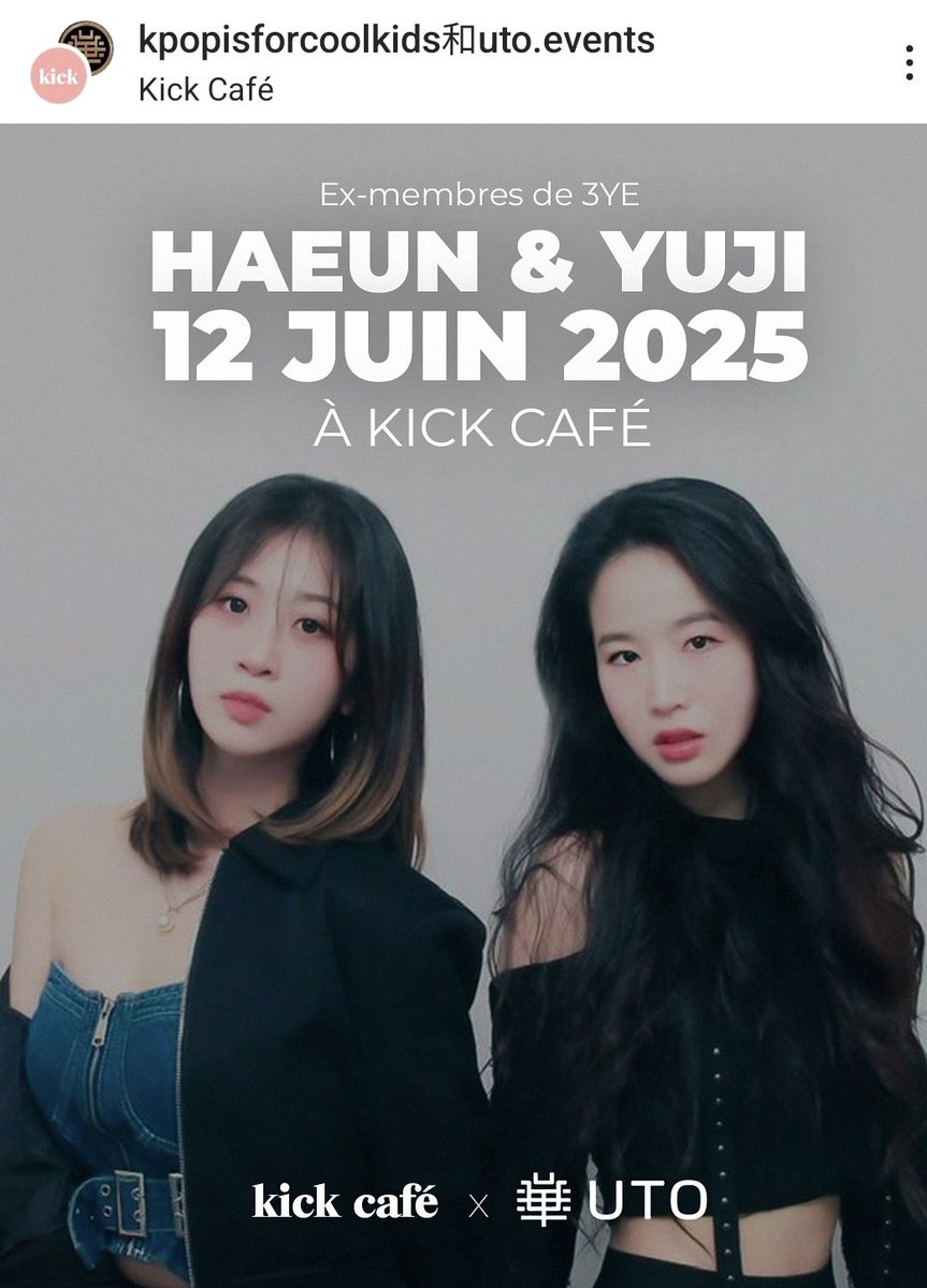 Eye777Big's tweet photo. *・•☆ ———YUJI & HAUEN 🎉✨️
Thank you!! We love y'all!!🤍🩷💘
#3YE_In_Paris #3YE #써드아이 #YUJI #Soloist #HAEUN #Yurim #France #Paris #KoreanSinger #vocalist #Dancingclass #FanMeeting #KickCafe #coffeelovers
https://t.co/2RKWE4qZXY https://t.co/q3HTK9ct6j