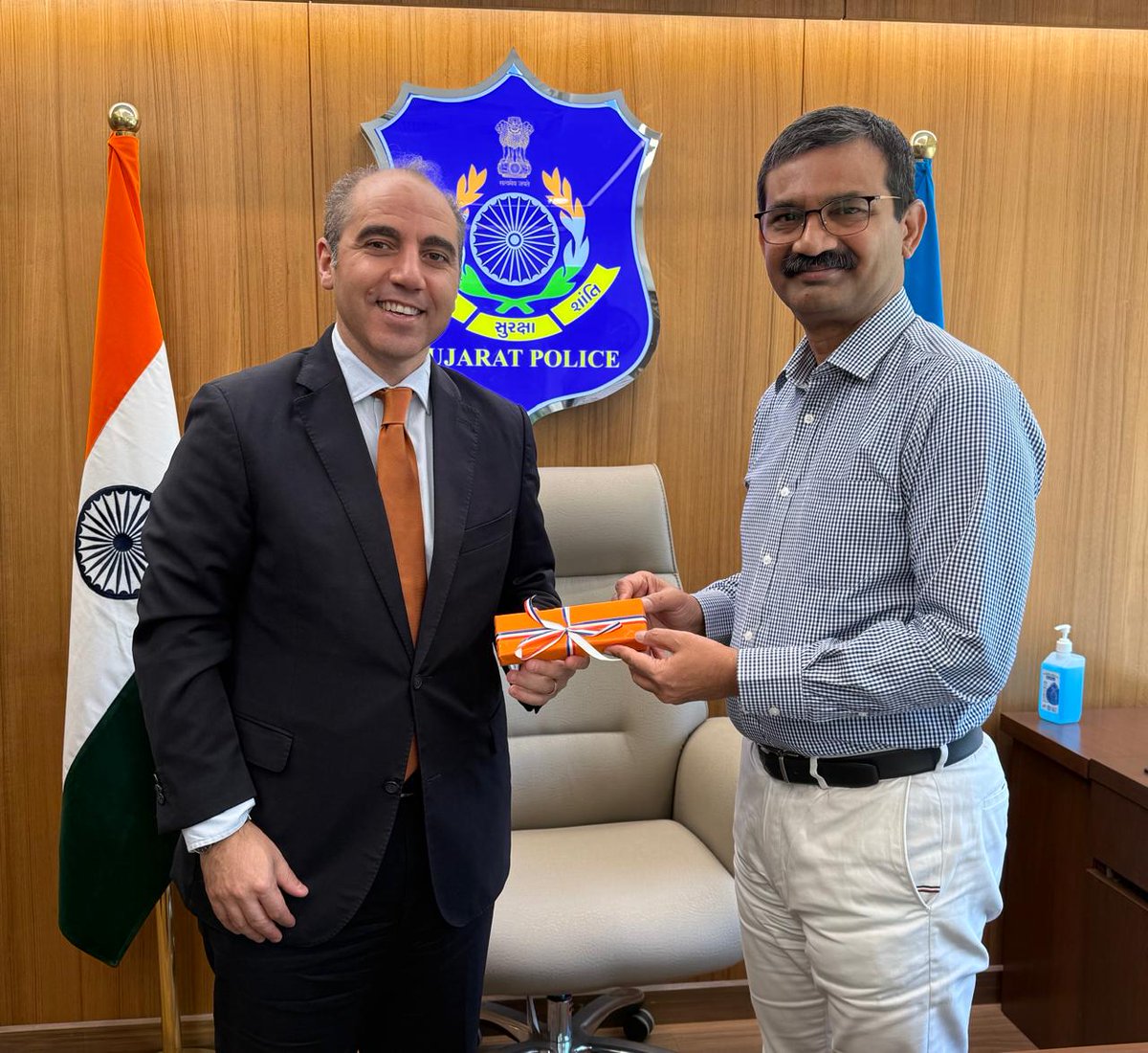 It was a pleasure to meet Sri Nabil Taouati, Consul General, Kingdom of Netherlands, in my office today. Discussed issues of mutual importance like maritime security and cyber security. Assured him of all help and assistance that may be required for Dutch citizens staying in