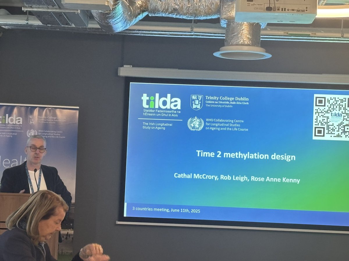 RoseAnnekenny1's tweet image. So excited for @tilda_tcd to be spending the next three days with international experts from around the world longitudinal studies on ageing. Today is “omics” day with sub group from @hrsisr