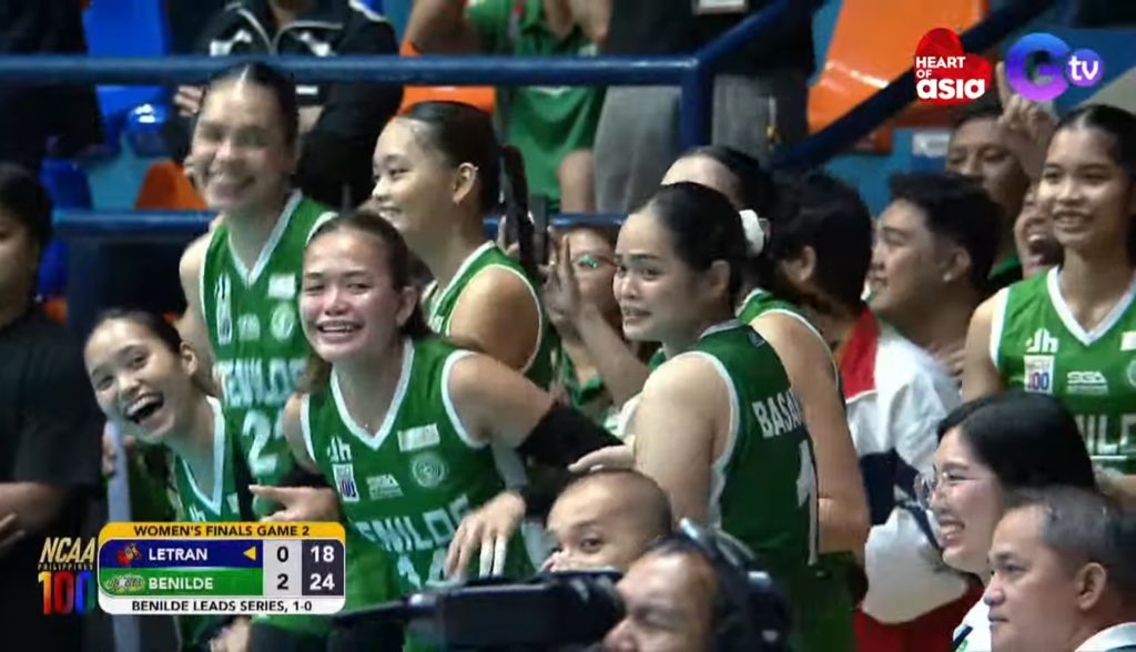 QUEENS OF NCAA WOMEN'S VOLLEYBALL! 👸

The 🏹College of Saint Benilde Lady Blazers dominate the finals, sweeping San Juan de Letran to clinch their fourth straight NCAA championship!

FOUR-PEAT. HISTORIC. 
🏆🏆🏆🏆