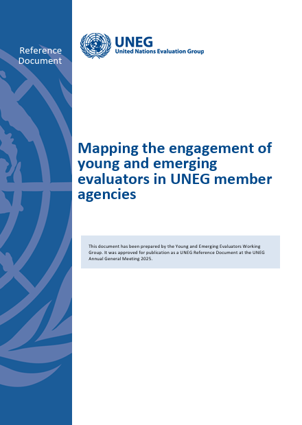 unfpa_eval's tweet photo. Launched—Mapping the engagement of young &amp; emerging evaluators (YEE) in @UN_Evaluation agencies

-Identifies prevalence of YEEs in UNEG agencies
-Assesses agencies' support to Youth in Evaluation standards
-Proposes actions to enhance engagement of YEEs

https://t.co/0bApI6zv4D https://t.co/eZZa29VAeZ