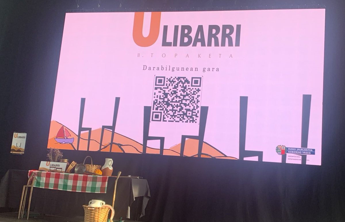 Durangon ospatu den <a href="/Ulibarri_info/">Ulibarriprograma</a> II. Topaketan parte hartu dugu, bertan gure lankide Maite Irastorzak 𝐄𝐮𝐬𝐤𝐚𝐫𝐚 𝐠𝐚𝐳𝐭𝐞𝐞𝐧 𝐚𝐡𝐨𝐭𝐢𝐤 proiektua aurkeztu du.   #darabilguneangara