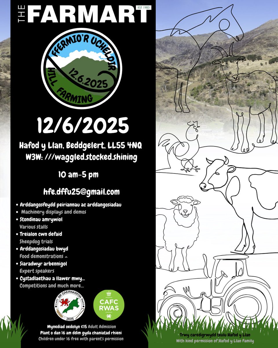 We're exhibiting tomorrow at the Hill Farming Event - Come to the stand to speak to Osian, for expert technical advice: Field 1 - Stand 46 🌱🐏
