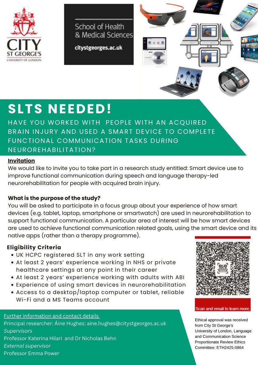 Áine (@slt_aine) on Twitter photo 📣 UK SLTs! Have you used smart devices to support functional communication for adults with ABI? Join a research focus group & share your experience.
<a href="/CUH_NMAresearch/">CUH Nurse, Midwife & AHP Research</a> <a href="/CUH_SLT/">CUH Speech and Language Therapy</a> <a href="/ABI_CEN/">ABI Clinical Excellence Network</a> <a href="/Debs48857878/">Debs Stanton</a> <a href="/HelenPalmerSLT/">Helen Palmer</a> <a href="/CityStGeorges/">City St George's, University of London</a>
#SLT #SmartDevicesInNeuroRehab 📣 UK SLTs! Have you used smart devices to support functional communication for adults with ABI? Join a research focus group & share your experience.
<a href="/CUH_NMAresearch/">CUH Nurse, Midwife & AHP Research</a> <a href="/CUH_SLT/">CUH Speech and Language Therapy</a> <a href="/ABI_CEN/">ABI Clinical Excellence Network</a> <a href="/Debs48857878/">Debs Stanton</a> <a href="/HelenPalmerSLT/">Helen Palmer</a> <a href="/CityStGeorges/">City St George's, University of London</a>
#SLT #SmartDevicesInNeuroRehab