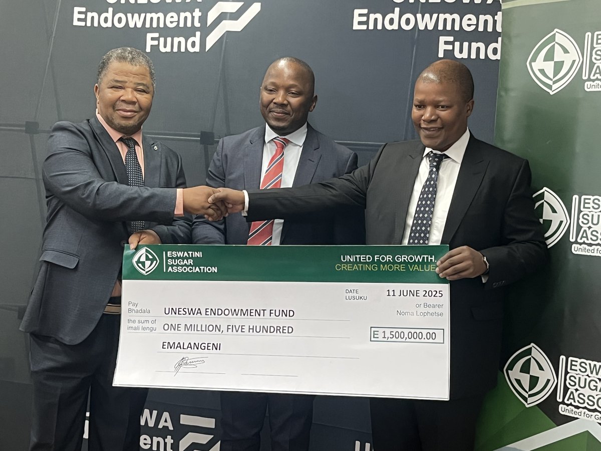 Eswatini Sugar Association has today launched a E1.5 million endowment fund in partnership with the University of Eswatini. The funds will be used to procure an Automatic Weather Station, Real-Time PCR Machine, &amp; to cover maintenance costs of the equipment for a period of 7years