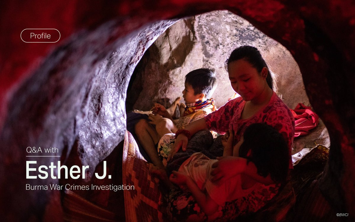 Fortify Rights (@fortifyrights) on Twitter photo Meet Esther J <a href="/esther_jondal/">Esther J</a> from <a href="/BWCI_Burma/">BWCI Burma</a> in this new Q&A with <a href="/FortifyRights/">Fortify Rights</a>'s <a href="/Sai_Rights/">Sai Arkar</a>.
From documenting human rights violations in Myanmar’s war zones to pursuing accountability for survivors, Esther shares the realities of frontline human rights work. ✊
Read more: Meet Esther J <a href="/esther_jondal/">Esther J</a> from <a href="/BWCI_Burma/">BWCI Burma</a> in this new Q&A with <a href="/FortifyRights/">Fortify Rights</a>'s <a href="/Sai_Rights/">Sai Arkar</a>.
From documenting human rights violations in Myanmar’s war zones to pursuing accountability for survivors, Esther shares the realities of frontline human rights work. ✊
Read more: