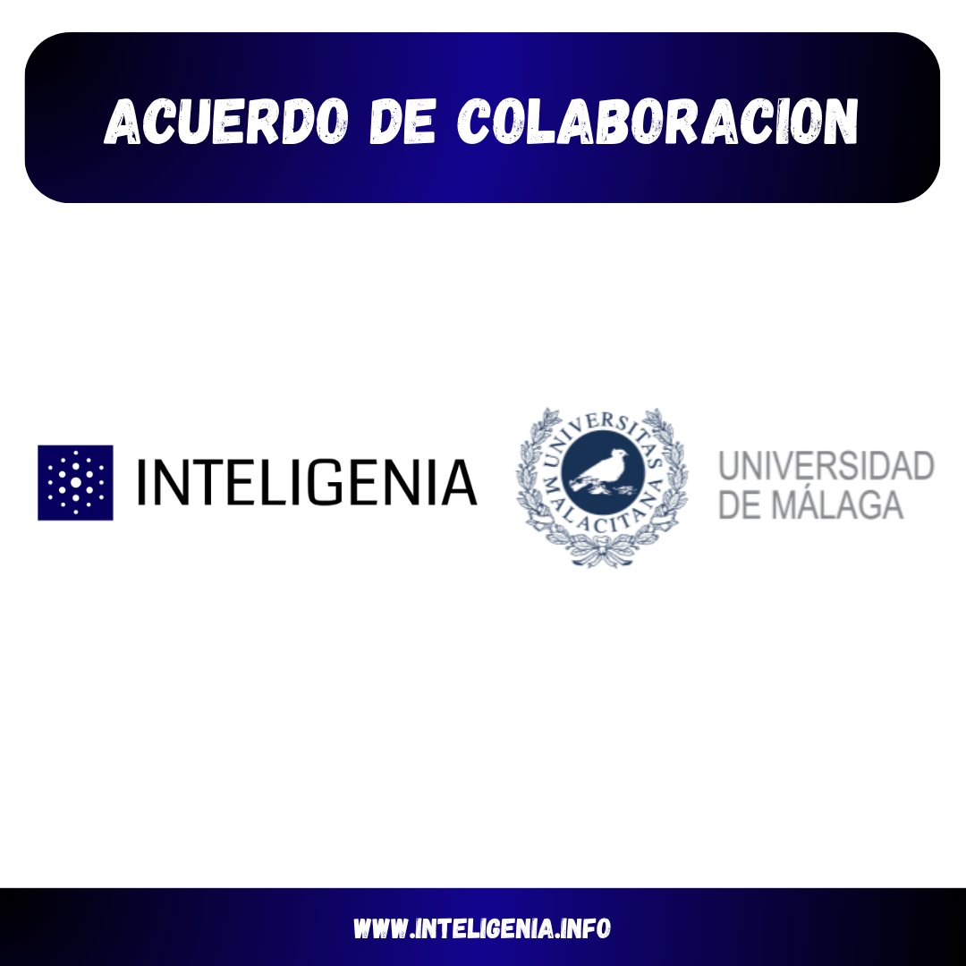 Inteligenia (@inteligenia_) on Twitter photo 🚀 ¡Firmamos un convenio con la <a href="/InfoUMA/">Universidad de Málaga</a> !
Estudiantes de grado y máster podrán hacer prácticas en nuestras unidades de inteligencia, y lanzaremos juntos iniciativas educativas en inteligencia, seguridad y defensa.
#prácticas #formación 🚀 ¡Firmamos un convenio con la <a href="/InfoUMA/">Universidad de Málaga</a> !
Estudiantes de grado y máster podrán hacer prácticas en nuestras unidades de inteligencia, y lanzaremos juntos iniciativas educativas en inteligencia, seguridad y defensa.
#prácticas #formación