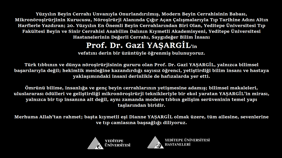 Yüzyılın Beyin Cerrahı Unvanıyla Onurlandırılmış, Modern Beyin Cerrahisinin Babası, Mikronöroşirürjinin Kurucusu, Nöroşirürji Alanında Çığır Açan Çalışmalarıyla Tıp Tarihine Adını Altın Harflerle Yazdıran; 20. Yüzyılın En Önemli Beyin Cerrahlarından Biri Olan, Yeditepe
