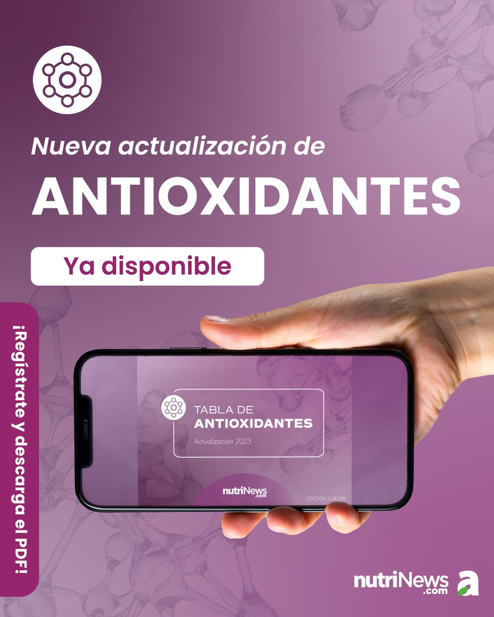 Ya puedes visitar nuestra nueva actualización de #Antioxidantes en 🔗 nutrinews.com/tabla/antioxid…