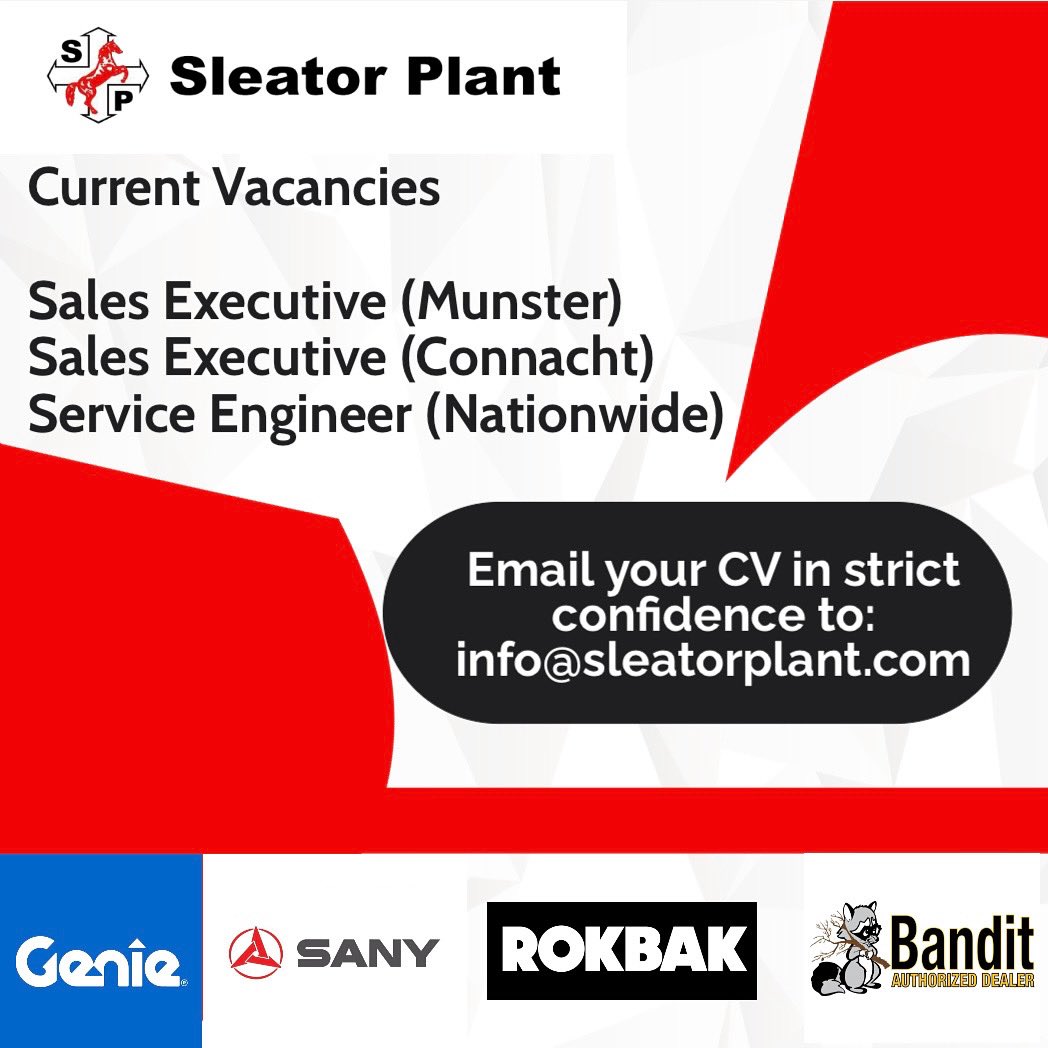 Want to Feel Valued in your Job? 

We are seeking to grow our team following our recent investment in our Dublin facility.

Are you:
AMBITIOUS 
DRIVEN
HUNGRY

Email your CV in confidence to: info@sleatorplant.com

What have you got to lose? 

#recruitment #jobs
<a href="/BallyveseyLtd/">Ballyvesey Holdings Ltd</a>