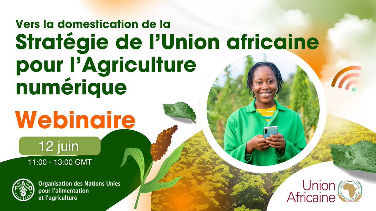 Ken Lohento (@kenloh) on Twitter photo 🌽 A ne pas manquez! Demain 11h00 GMT: Rejoignez <a href="/FAO/">Food and Agriculture Organization</a>, <a href="/_AfricanUnion/">African Union</a> pour découvrir la Stratégie #AgricultureNumérique de l'UA pour l'Afrique, les implications pour vous
Détails➡️fao.org/africa/events/…
<a href="/FAOAfrica/">FAO in Africa</a> <a href="/FAOInnovation/">FAO Innovation</a> #DigitalAg #SystèmesAgroalimentaires #Agenda2063 🌽 A ne pas manquez! Demain 11h00 GMT: Rejoignez <a href="/FAO/">Food and Agriculture Organization</a>, <a href="/_AfricanUnion/">African Union</a> pour découvrir la Stratégie #AgricultureNumérique de l'UA pour l'Afrique, les implications pour vous
Détails➡️fao.org/africa/events/…
<a href="/FAOAfrica/">FAO in Africa</a> <a href="/FAOInnovation/">FAO Innovation</a> #DigitalAg #SystèmesAgroalimentaires #Agenda2063