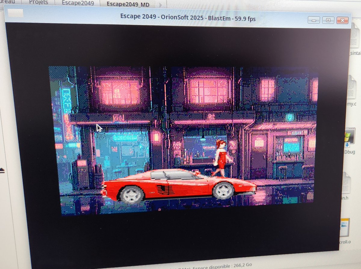 onorisoft's tweet image. Sexy girl in testarossa #Escape2049 #SegaGenesis #Megadrive