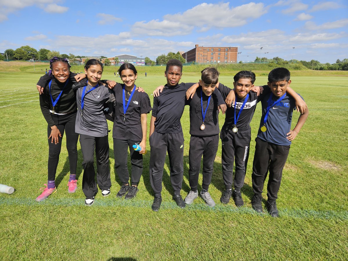 Our yr5/6 boy Athletics team ran, jumped and threw themselves to victory yesterday at the Hathershaw Cluster Track and Field Athletics meet. Medals and smile galore!

#beaperformer
#believeachievesucceed
