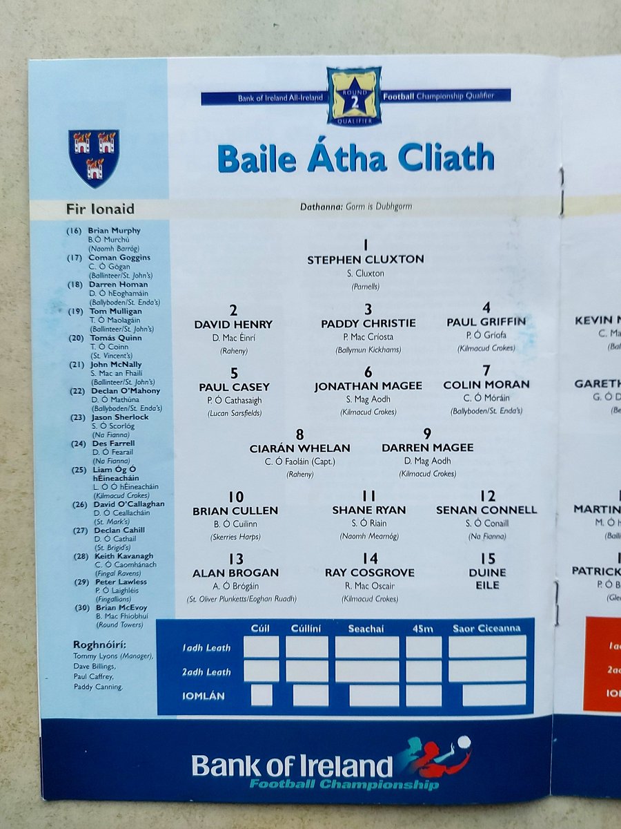 Dublin GAA Programme Collector tweet media