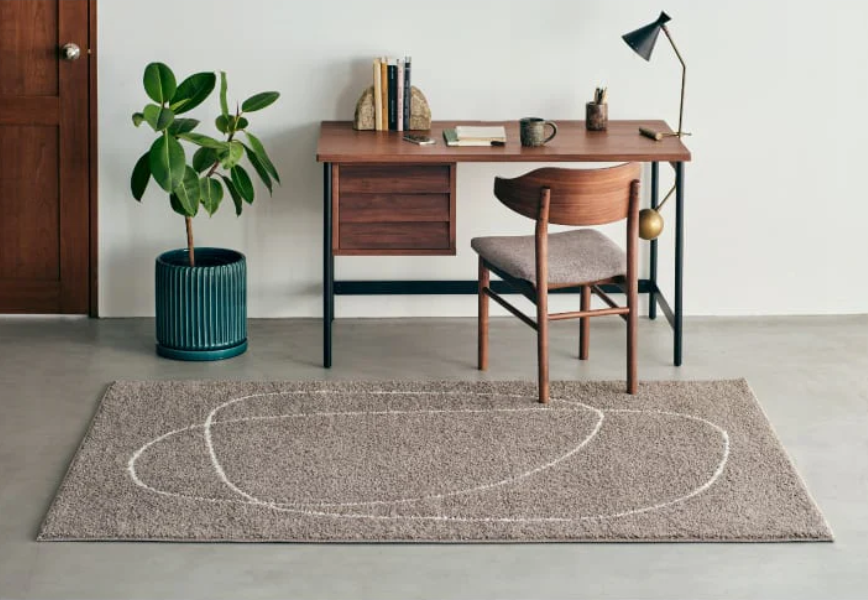 unicoで人気のラグをご紹介！ 大きな曲線を描いた、ゆったりとした印象