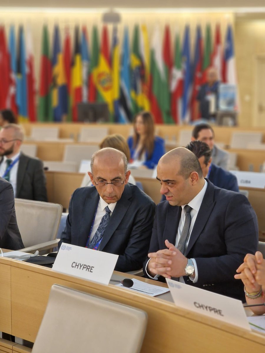 Στο Palais des Nations, εν αναμονή της ομιλίας του Υπουργού Εργασίας &amp; Κοινωνικών Ασφαλίσεων κ. Γιάννη Παναγιώτου.