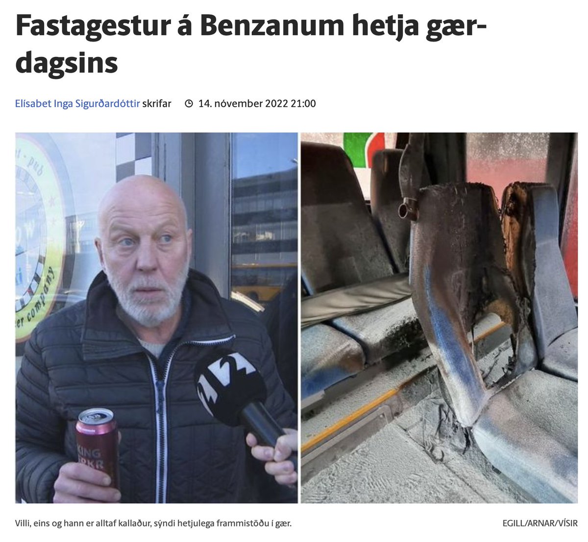 Hann bara elskar Víking Sterkr.