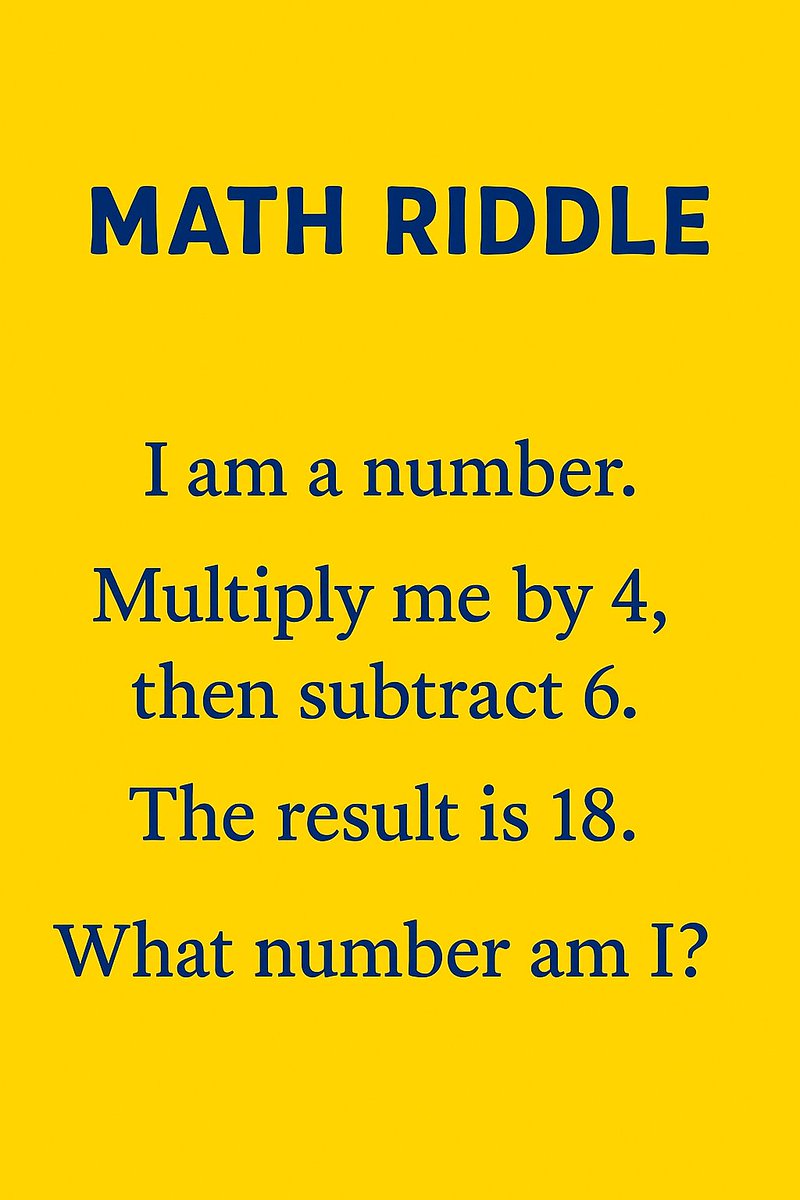 Can you solve the math riddle ⁉️