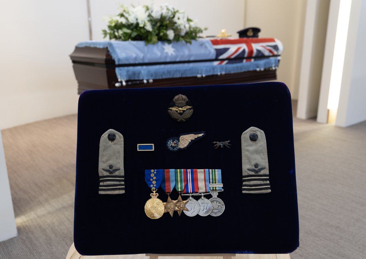 AusAirForce's tweet image. Air Force aviators honoured the incredible life and service of FLTLT Roger ‘Brian’ Winspear, AM, who passed away at 104.
From surviving the Bombing of Darwin to shaping Tasmania’s tourism industry, Brian’s legacy is one of courage, service and community. 💙