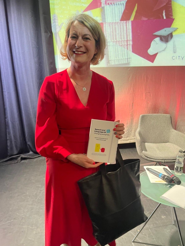 Spotted: <a href="/helenhayes_/">Helen Hayes 💙🌹</a> repping Speech and Language UK! 💥

Thank you Helen for reiterating that what families need is reassurance and clarity from Government on SEND. It's the least they deserve given that they are already going through so much in the fight for support.