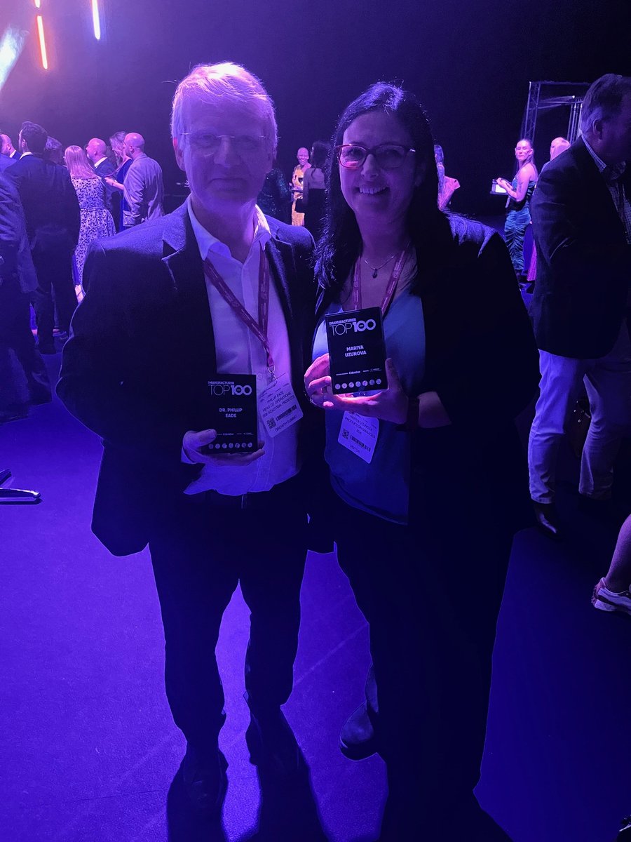BDK_UK's tweet photo. We’re pleased to announce that we won 2 awards at The Manufacturer Top 100 Awards last week!

Our Head of Operations, Phillip Eade, won the Inspiring Leader award and our Production Manager, Mariya Uzunova, won the Unsung Hero award.

Huge congratulations to you both! https://t.co/MNf9xT9fbN