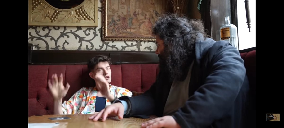Eatsalot's tweet photo. Was just watching this @StephenTries video and realised this scene looked like Harry Potter and Hagrid at the Hogwarts Reunion do. @willne @GongWe https://t.co/ihU3N4rhmq