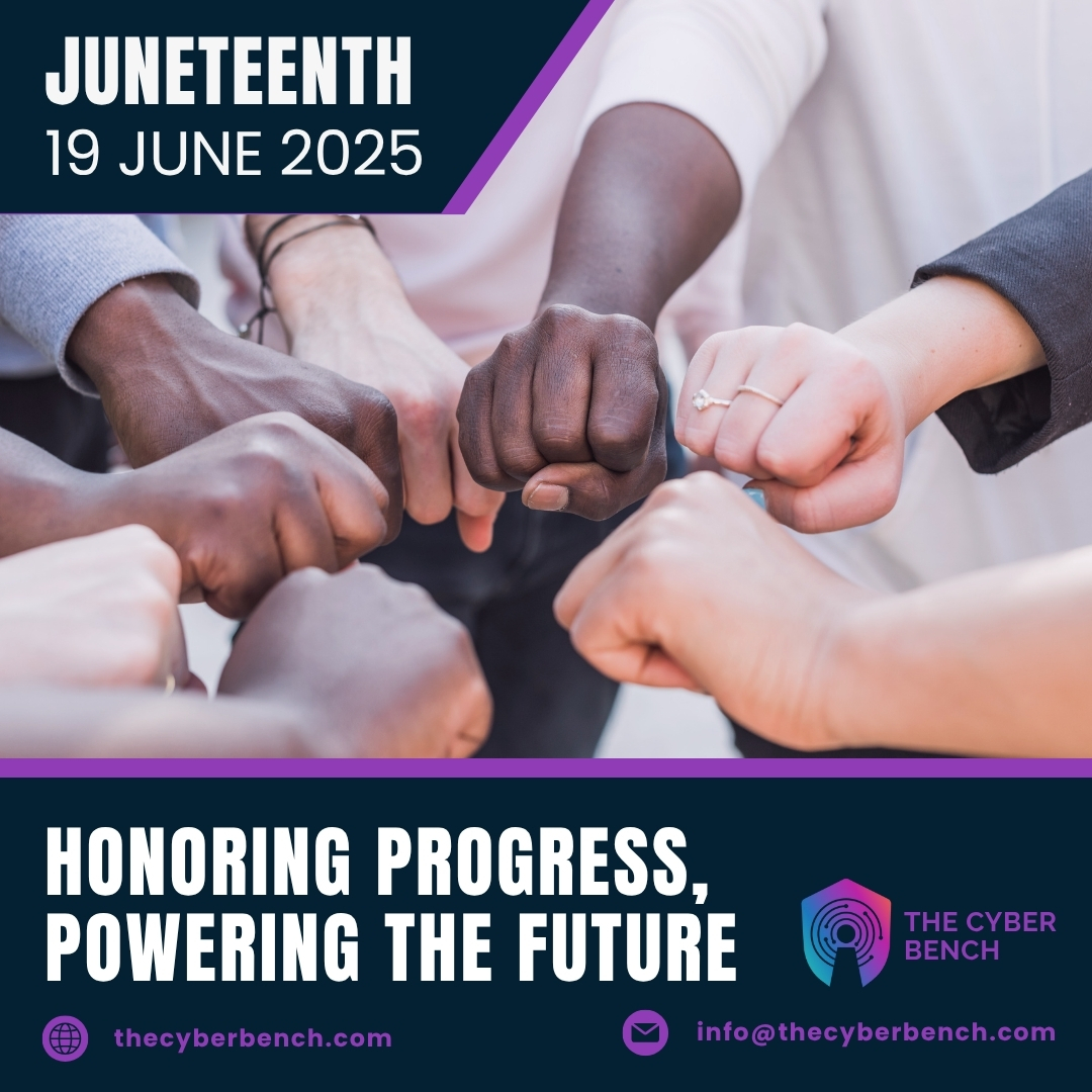 TheCyberBench's tweet photo. Juneteenth is a reminder of the power of equality, representation &amp; access—principles that also drive the future of #cybersecurity.

At The Cyber Bench, we help build GTM teams that reflect both technical excellence &amp; human impact.

🌐 https://t.co/UYJxaNyCpB

#Juneteenth #GTM https://t.co/saoNIg92zQ