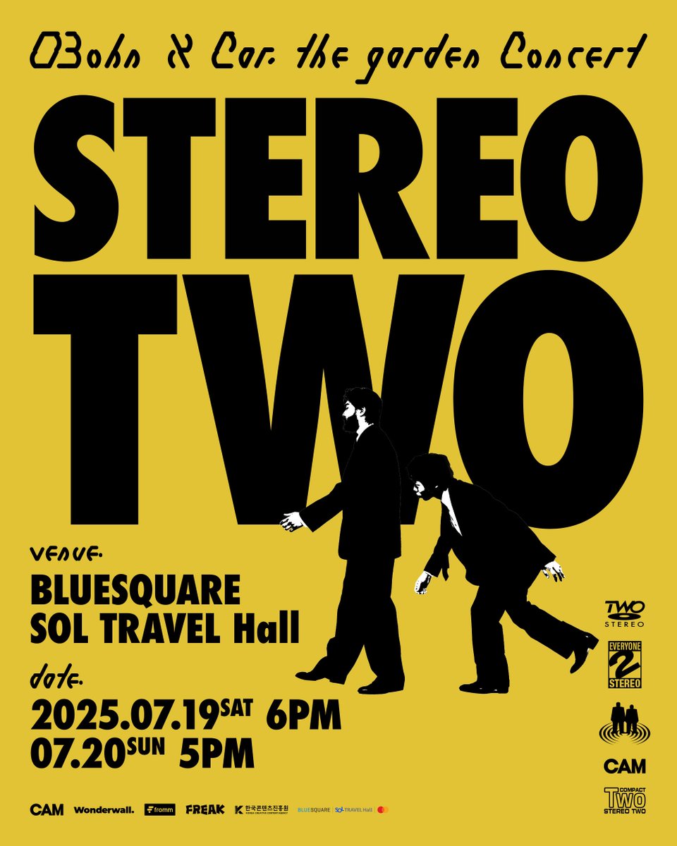 fromm_store's tweet photo. [📢] 2025 O3ohn X Car, the garden 단독공연 <STEREO TWO>

📌공연 장소 : 블루스퀘어 SOL트래블 홀

📆공연 일시 : 2025년 7월 19일(토) 6PM
2025년 7월 20일(일) 5PM

🔗오픈 링크 : https://t.co/CZbbvUnOee

#오존 #카더가든
#O3ohn #Carthegarden
#STEREOTWO
