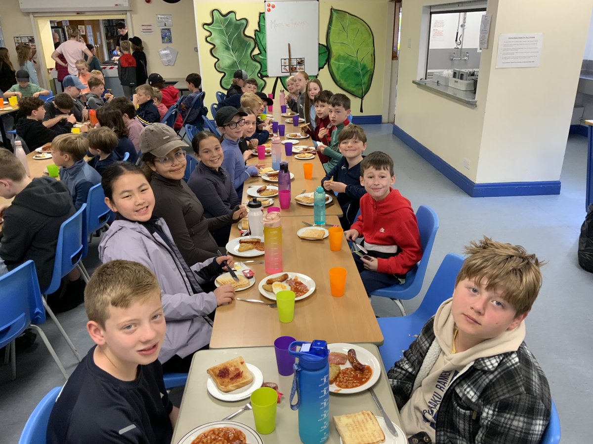 RunnymedeStEd's tweet photo. All slept soundly. Up and had a lovely breakfast, all packed and ready for our final activities this morning. #Barnstondale2025 🍳 🧳 https://t.co/wqB09aBq8S