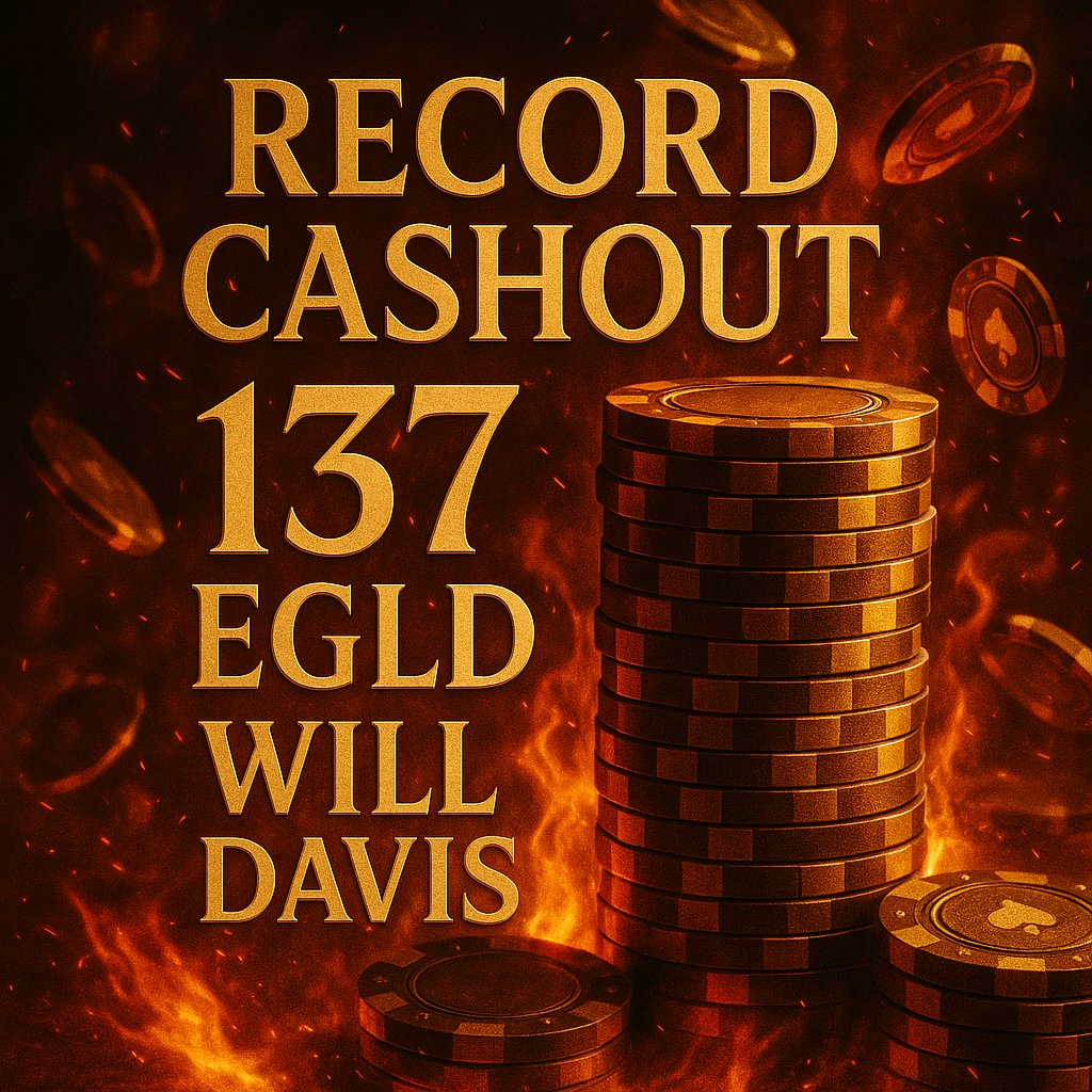 xCards (@xcards_) on Twitter photo 🔥 CASH-OUT RECORD 🔥
137 $EGLD. Boom 💥
<a href="/xWilliamDavis/">William Davis❌</a> does it again and goes higher than ever.
No fluke. No luck. Just mastery 👑
😎 Who’s bold enough to beat that? 🔥 CASH-OUT RECORD 🔥
137 $EGLD. Boom 💥
<a href="/xWilliamDavis/">William Davis❌</a> does it again and goes higher than ever.
No fluke. No luck. Just mastery 👑
😎 Who’s bold enough to beat that?