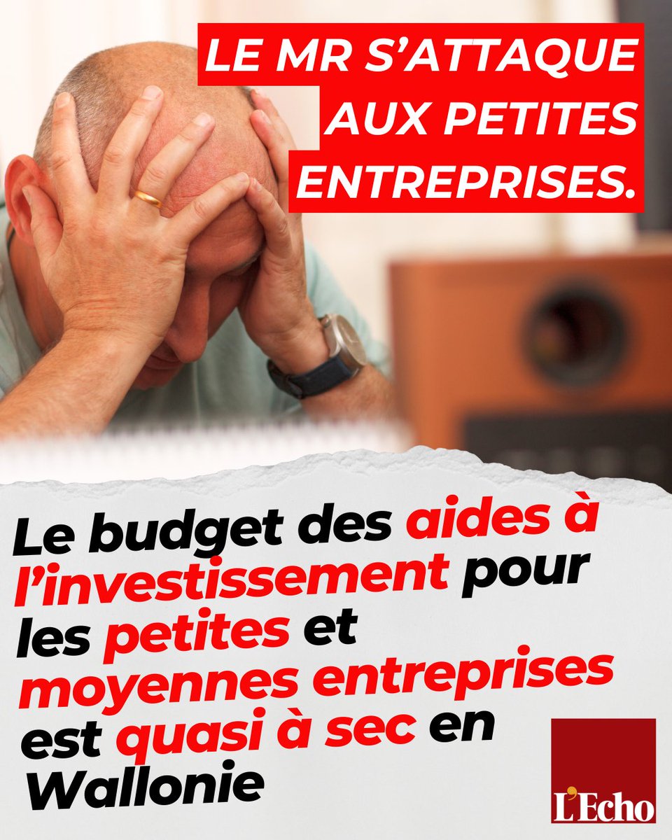 Le MR, parti des petites entreprises ? Vraiment ? Fact-checking : 
➡️ En Wallonie, le budget 2025 des aides à l’investissement pour les PME est déjà quasi épuisé ! 📉

❌ Il manque 58,5 millions € pour financer les dossiers déjà validés.
❌ Aucun crédit complémentaire n’est