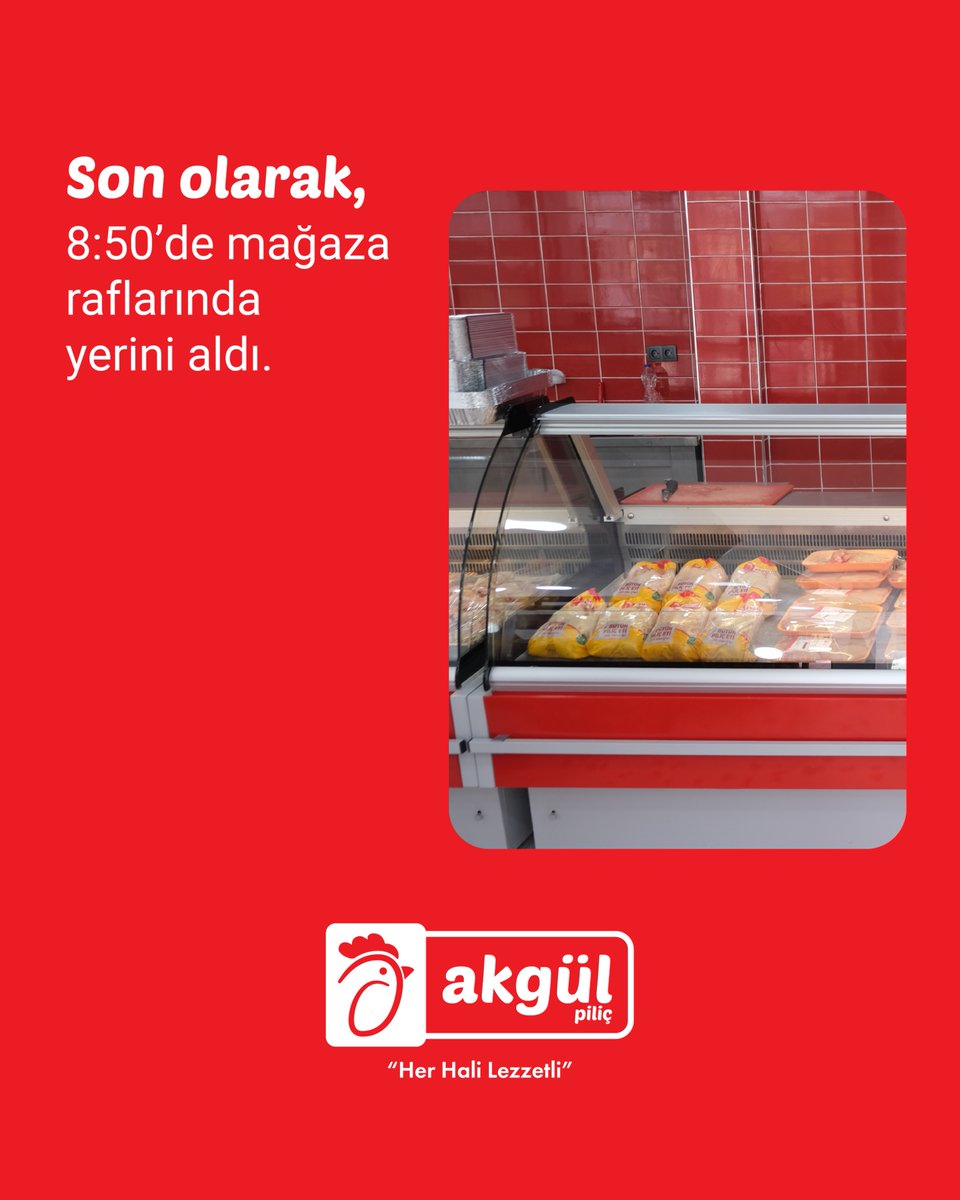 akgulpilicresmi's tweet photo. Siz uyanmadan hazır!
Bu tavuk, sabah 06:30’da kesildi.
Araçlara yüklendi ve 07:30’da yola çıktı.
Son olarak, 8:50'de mağaza raflarında yerini aldı.
Akgül Piliç | Tavuk değil, tazelik satıyoruz...
#AkgülPiliç #tazelik https://t.co/EcZQmrzZm5