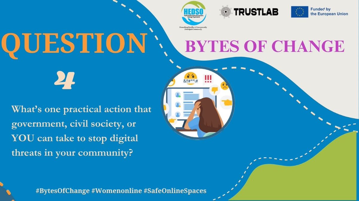 HEDSOorg's tweet photo. That’s a wrap on today’s #BytesOfChange chat
Thank you for lending your voice to the conversation on scams, harassment, and exploitation in our digital spaces.
Let’s us be advocates for safer, more inclusive online communities.
#WomenOnline #SafeOnlineSpaces https://t.co/f6bZ7vgrOv