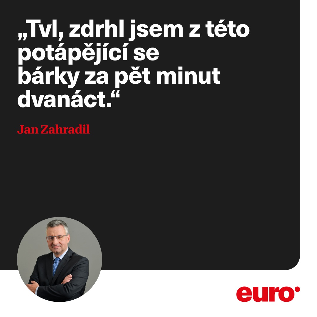 Někdejší europoslanec ODS Jan Zahradil, jenž vsadil na spolupráci s Motoristy sobě, teď nenechává na své bývalé partaji nit suchou. Jen si nejsme jistí, jestli se plavidlu, na které 
přeskočil, už po závodnických eskapádách Filipa Turka nehrne voda do podpalubí.