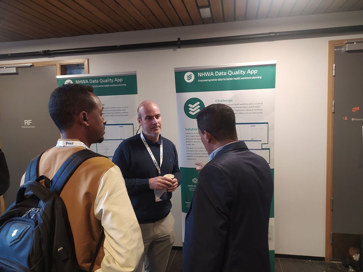 EyeSeeTeaLtd's tweet photo. The first day of #DAC2025 by @dhis_2  was amazing! There were lots of interesting talks, and it was great to catch up with old friends and colleagues. We also discussed our work on the Data Quality App with some of you — thank you for your interest!

#DHIS2 https://t.co/ZMZ8KM9Y28