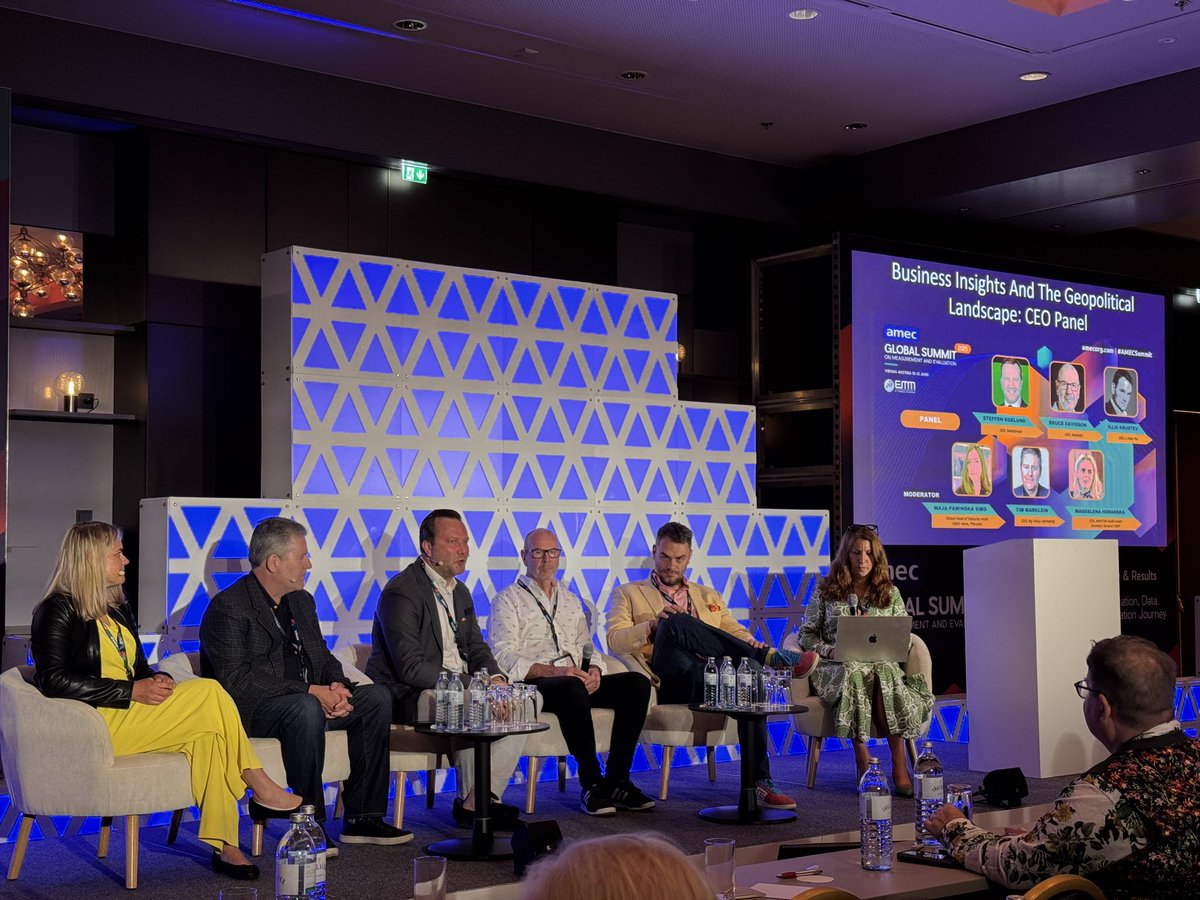 Aseem Sood (@aseemsood) on Twitter photo A panel full of stars. That’s how <a href="/PRovokeMedia/">PRovoke Media</a> Maja Pawinska Sims
Described the next panel that she is moderating.
#amecsummit A panel full of stars. That’s how <a href="/PRovokeMedia/">PRovoke Media</a> Maja Pawinska Sims
Described the next panel that she is moderating.
#amecsummit